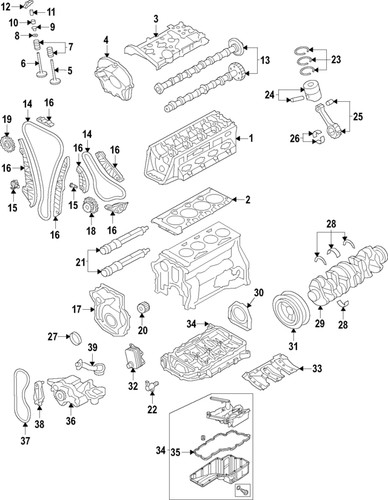 Genuine audi engine piston - genuine,