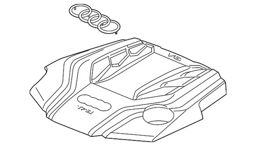 Genuine audi engine cover - engine,